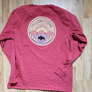 Yellow Stone National Park Long Sleeve Shirt Size Large